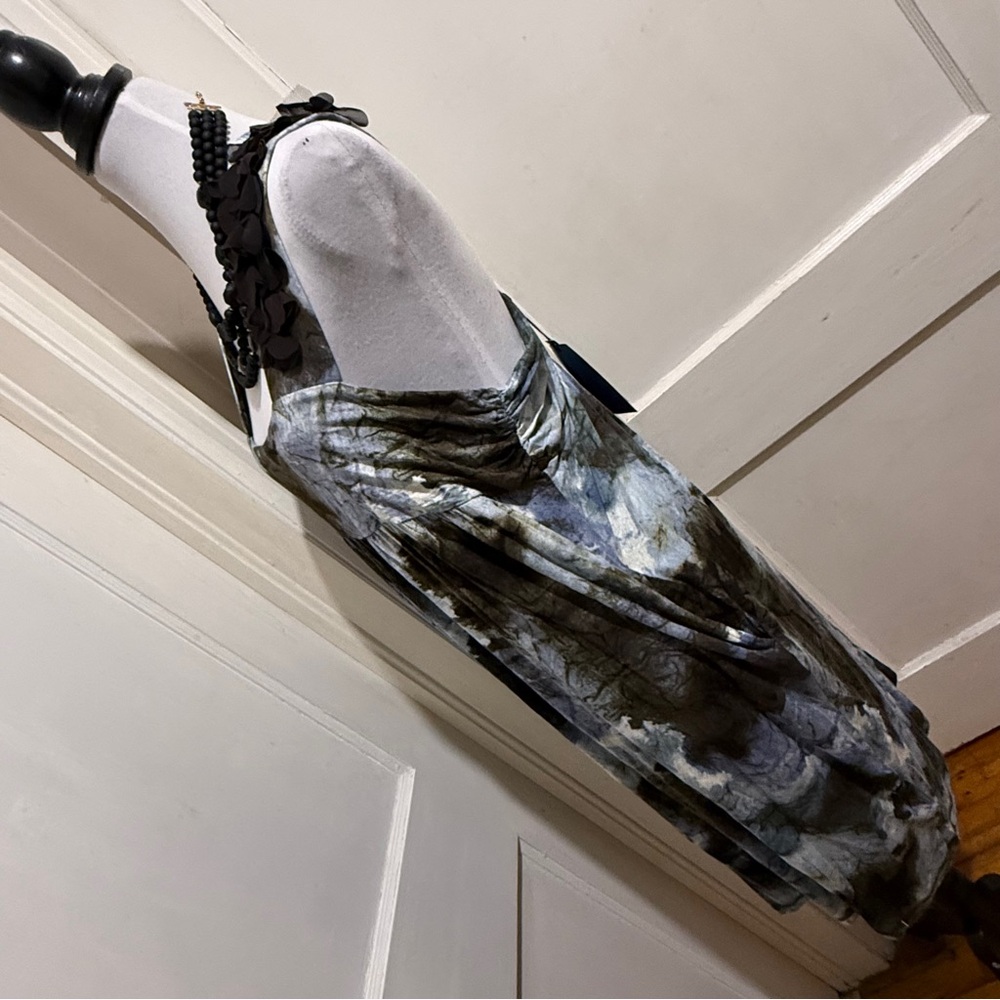 New with tags! Simply Vera Vera Wang Blue and Brown Tie-dye Dress - Picture 6 of 14